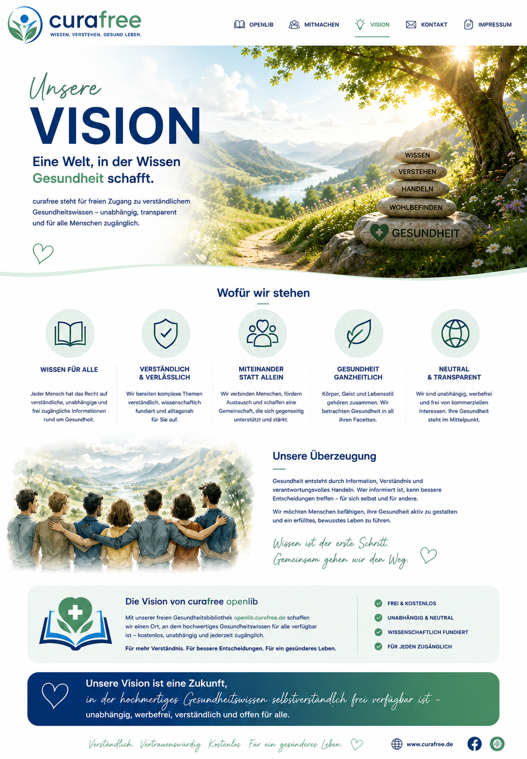 Illustration der Vision von curafree